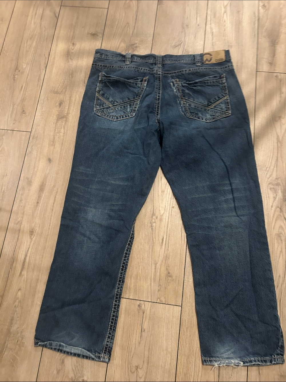 Relaxed Fit Men's Denim Jeans in Dark Blue